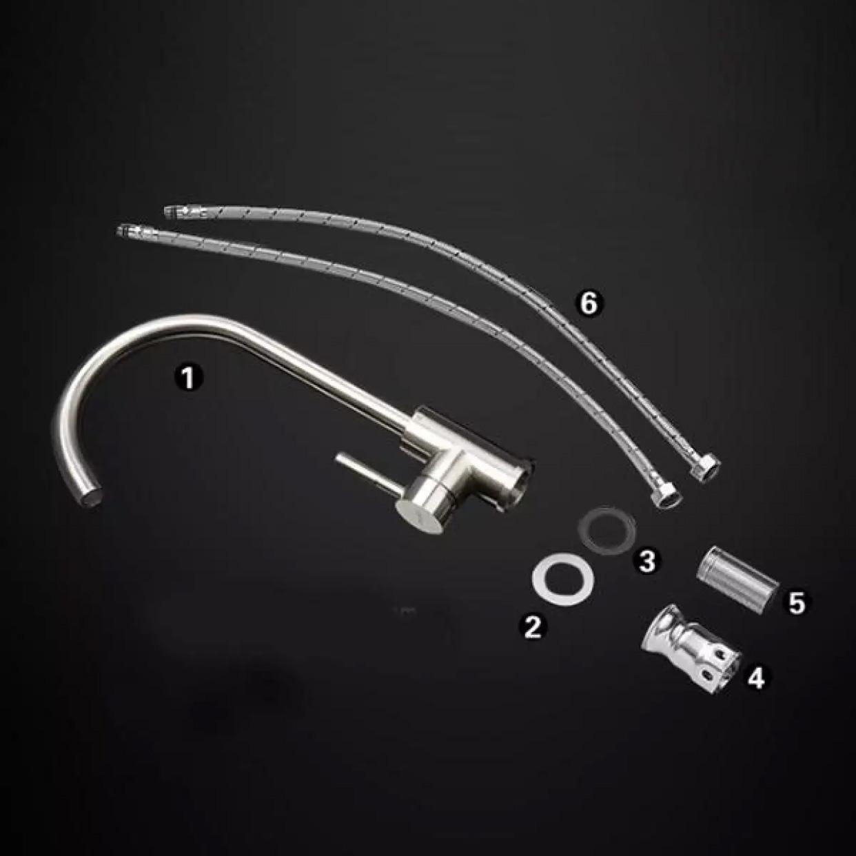 Vòi chậu rửa bát nóng lạnh inox 304