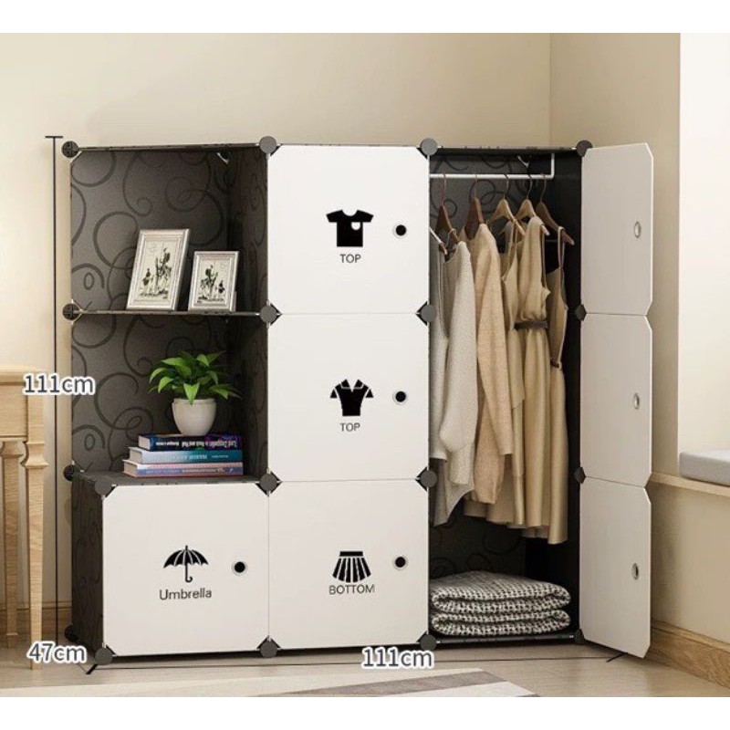 TỦ NHỰA LẮP GHÉP THÔNG MINH 9 Ô (7N2X)