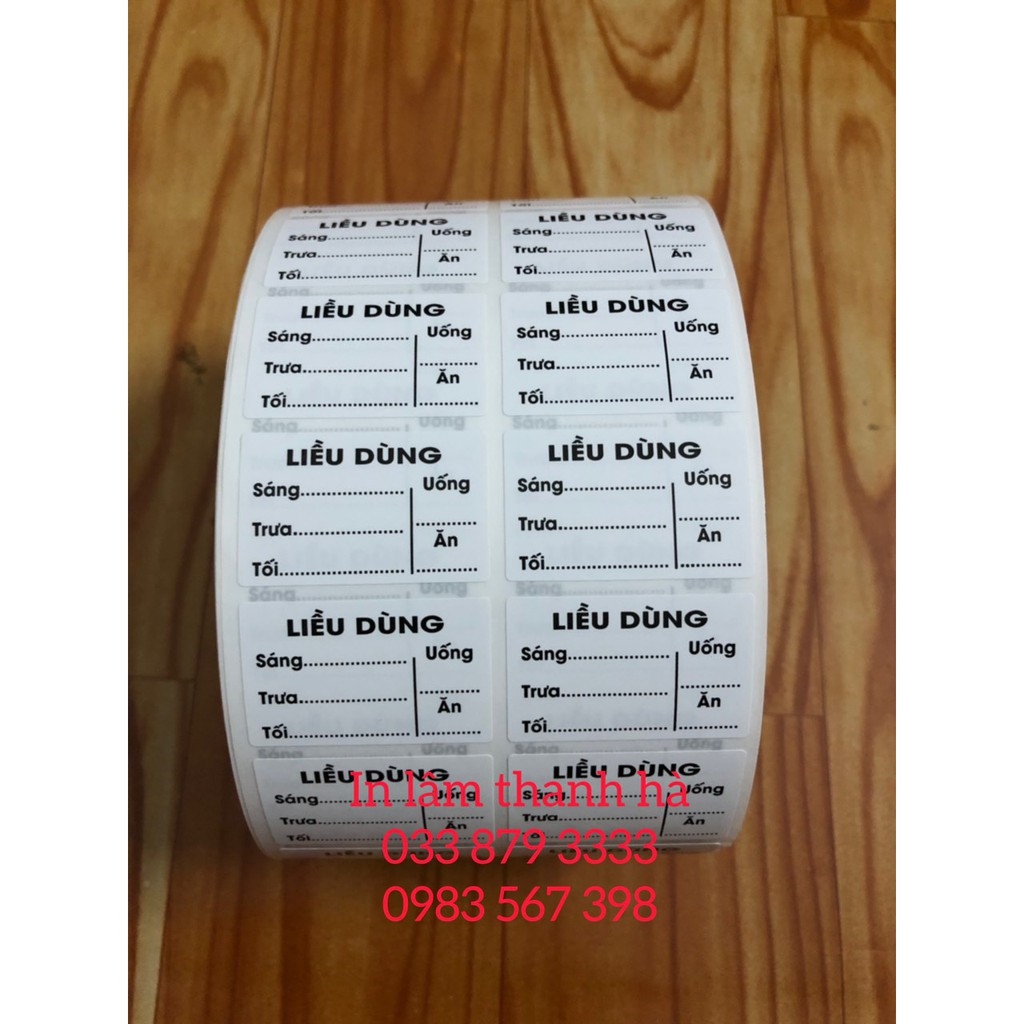 Tem dán nhà thuốc - chia liều dùng 2000 tem/cuộn