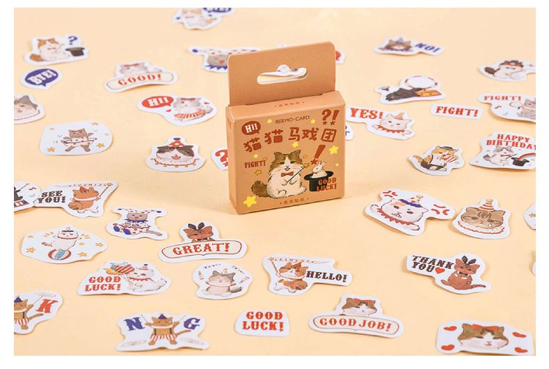 Bộ 46 Sticker Mèo Ảo Thuật E110