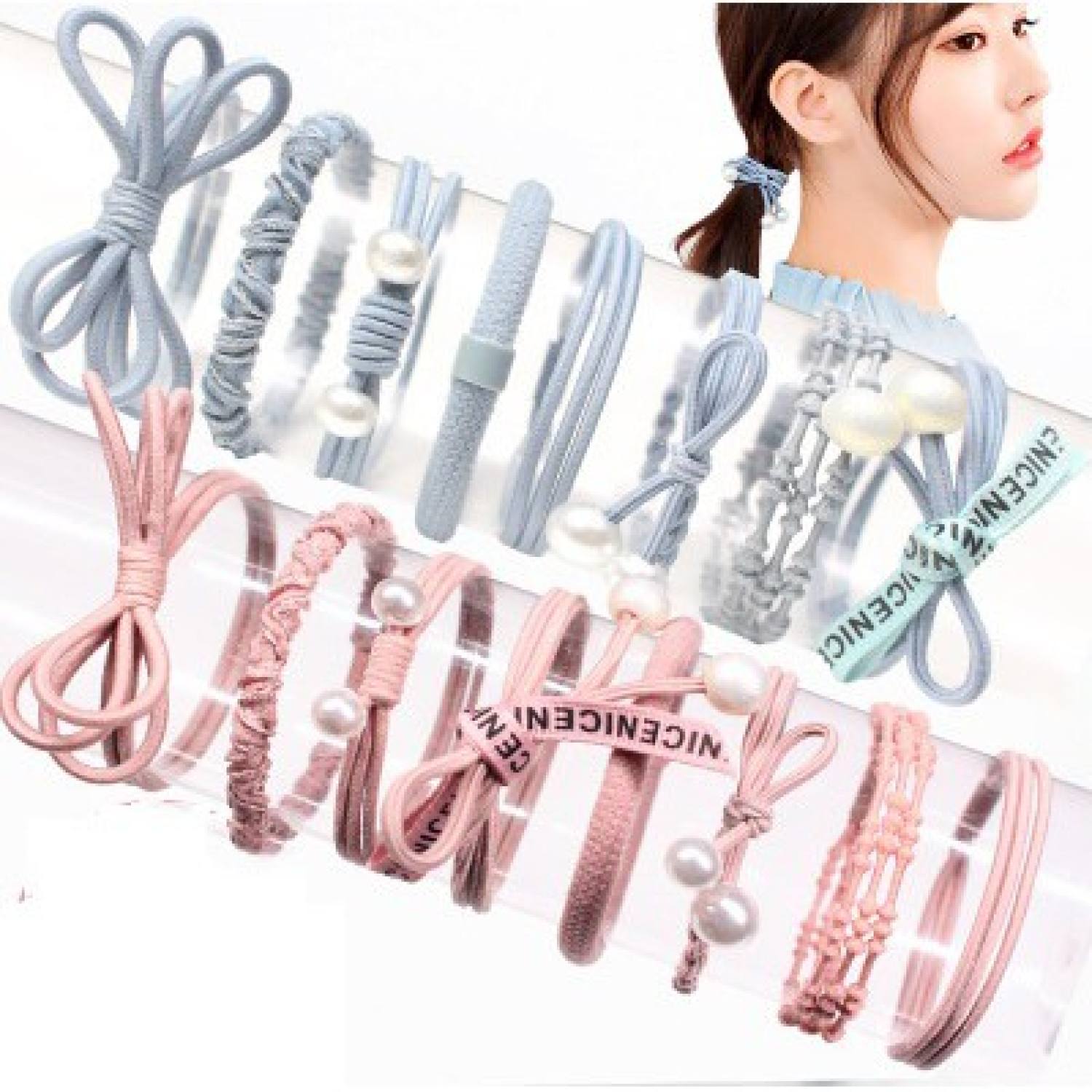 Combo 8 dây cột tóc xinh xắn kèm hộp