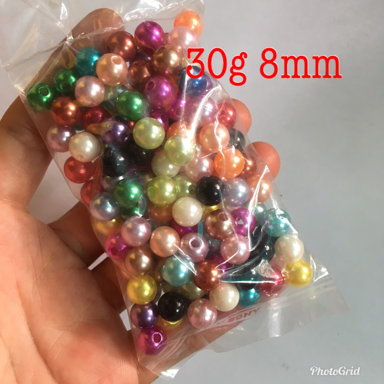 Cườm nhựa ngọc trai nhiều màu