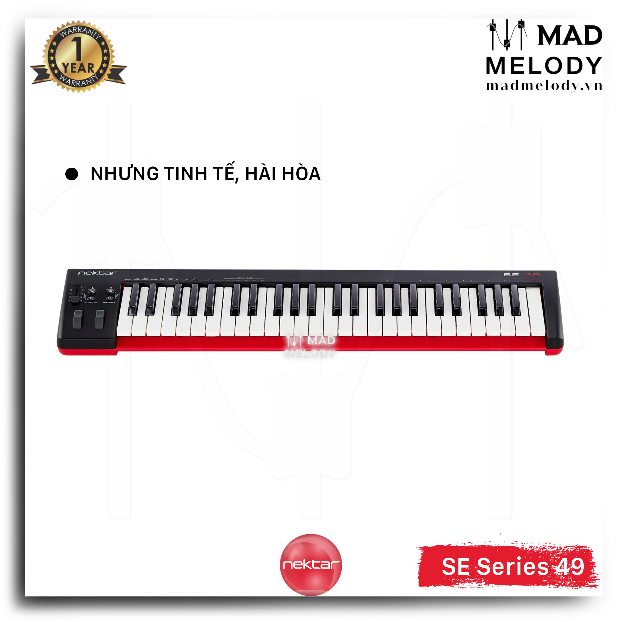 Nektar SE49 49-Key USB MIDI Keyboard Controller (Đàn soạn nhạc 49 phím, Brand New)