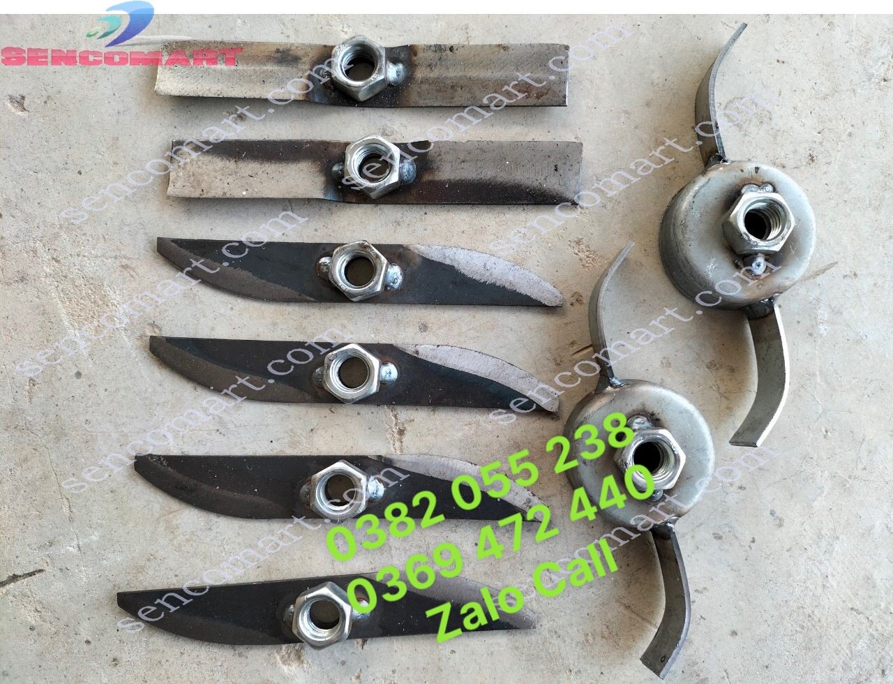 Bộ lưỡi dao gắn máy băm bèo tây rau muống Sencomart