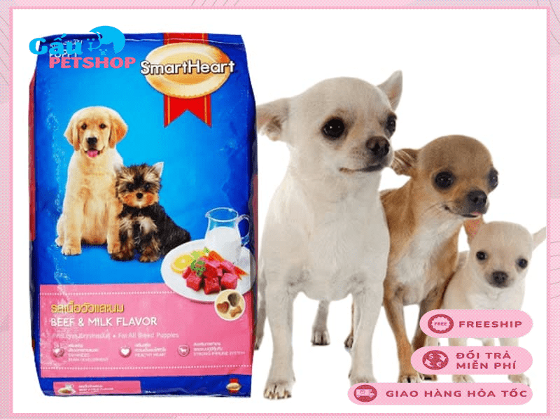 Thức ăn hạt khô cho chó con SMARTHEART PUPPY