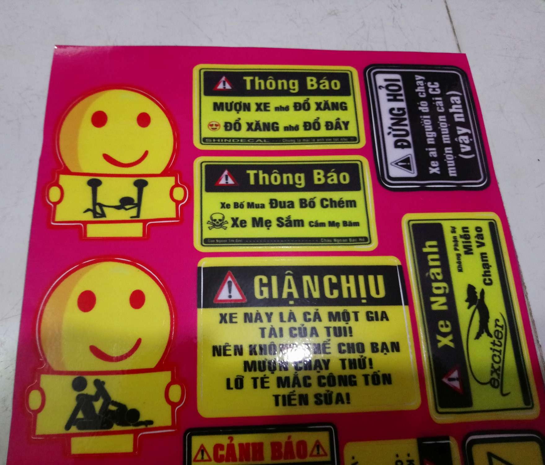 combo tem cảnh báo con người trọn bộ 18x25cm