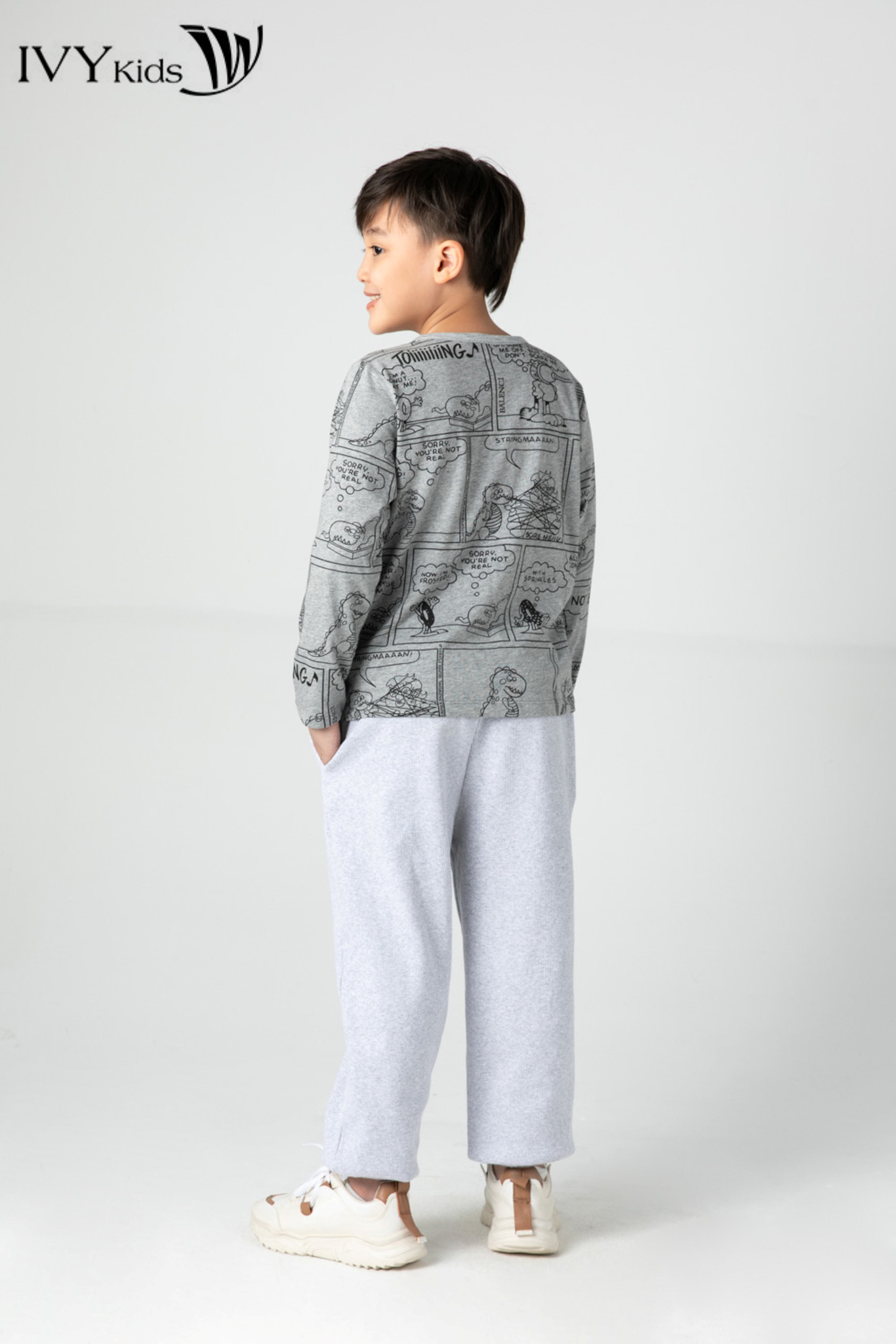 Áo thun bé trai họa tiết IVY moda MS 58K1376