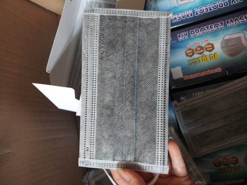 khẩu trang y tế 4 lớp kháng khuẩn NHƯ Ý màu xám ( 1 hộp 50 cái)