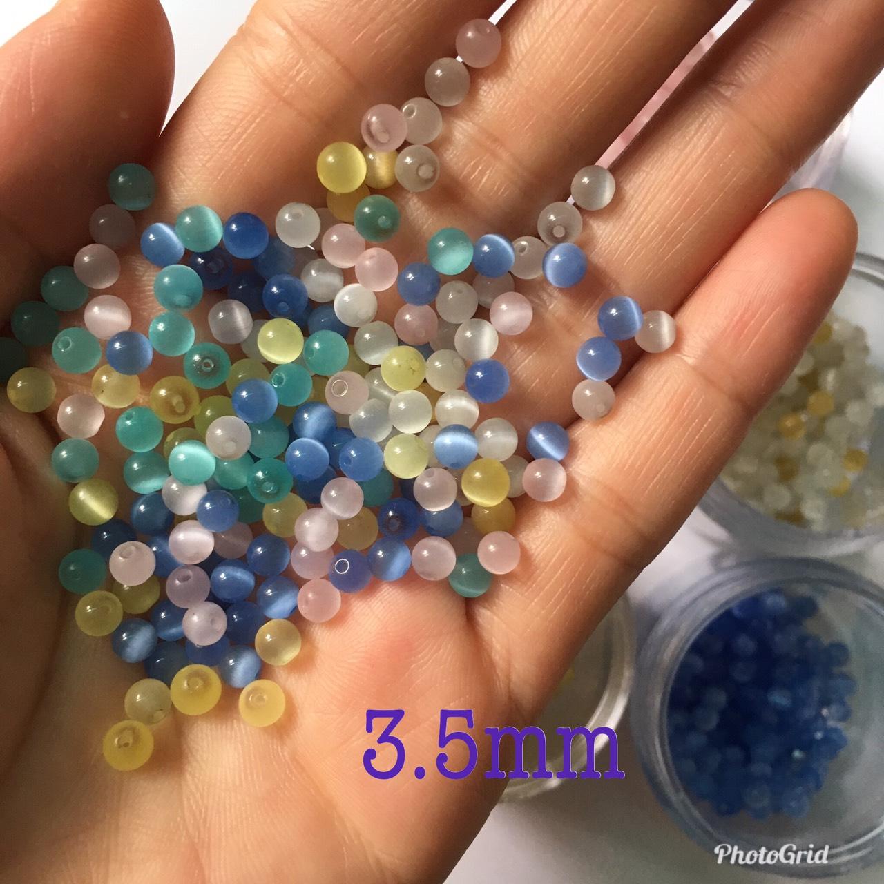 20 hạt mắt mèo 3.5mm nhiều màu
