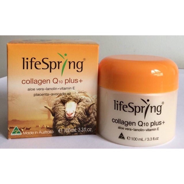Kem nhau thai cừu LifeSpring Úc Collagen Q10 Plus