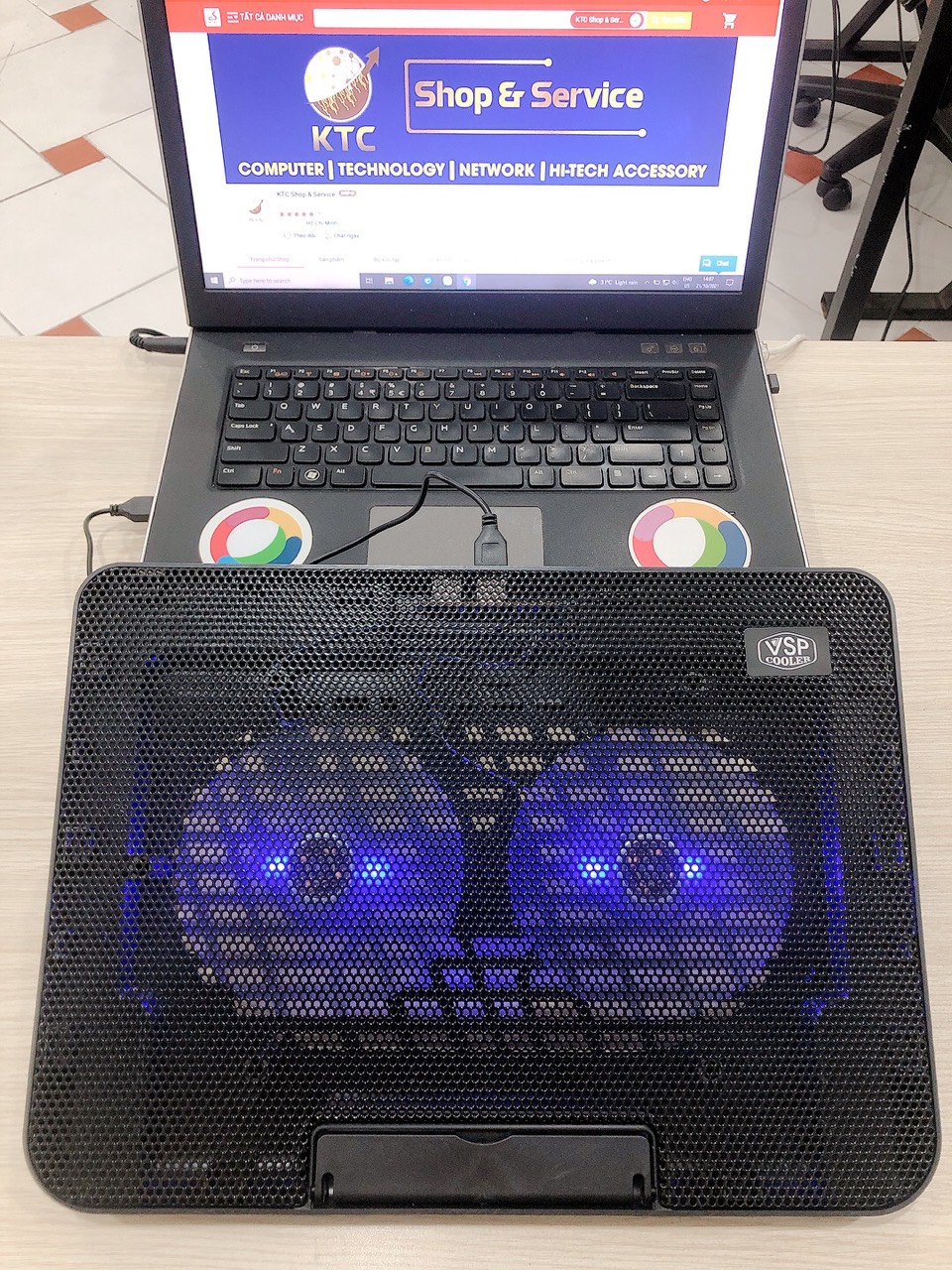 Đế tản nhiệt Laptop Notebook cool pad N20 - 2 fan làm mát