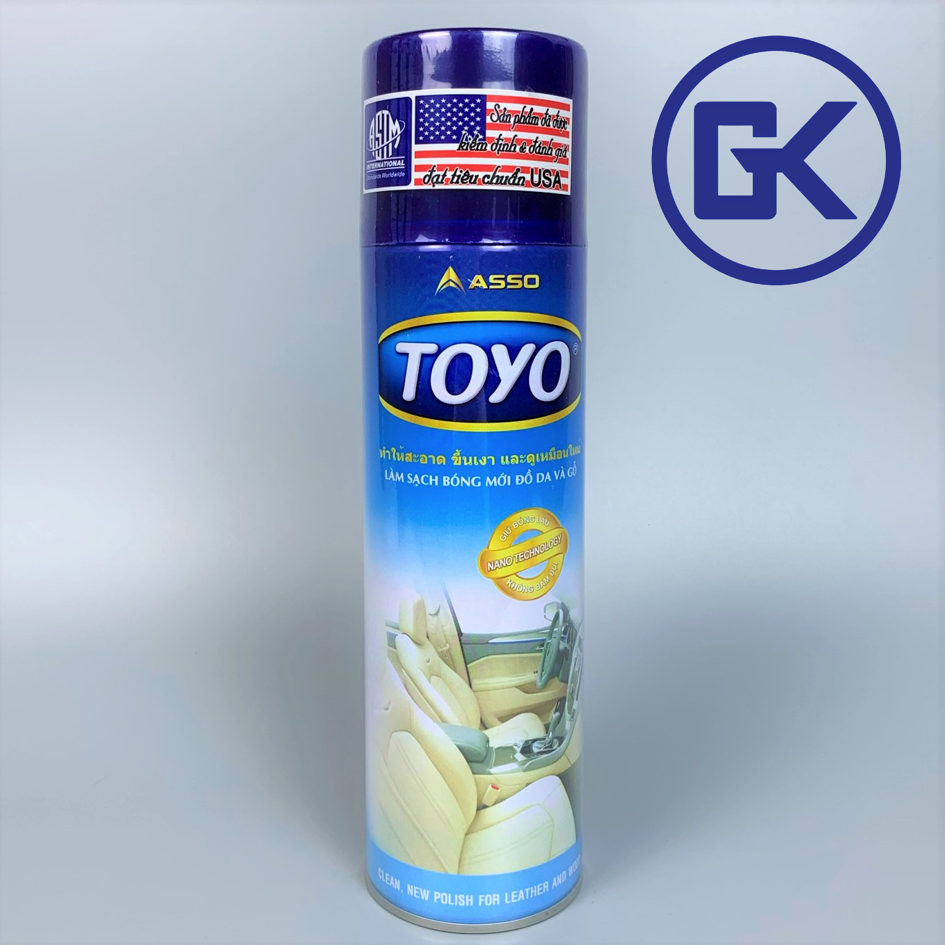 Chai xịt Toyo làm sạch, làm mới đồ da, đồ gỗ, nội thất ô tô 500ml