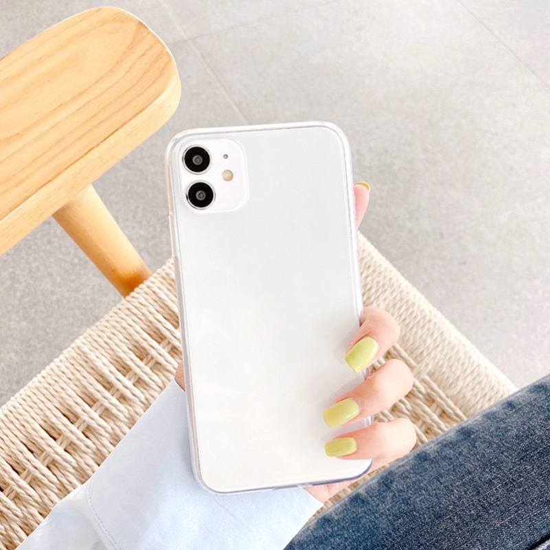 Ốp lưng iphone trơn chống ố - viền màu sang_xịn _mịn