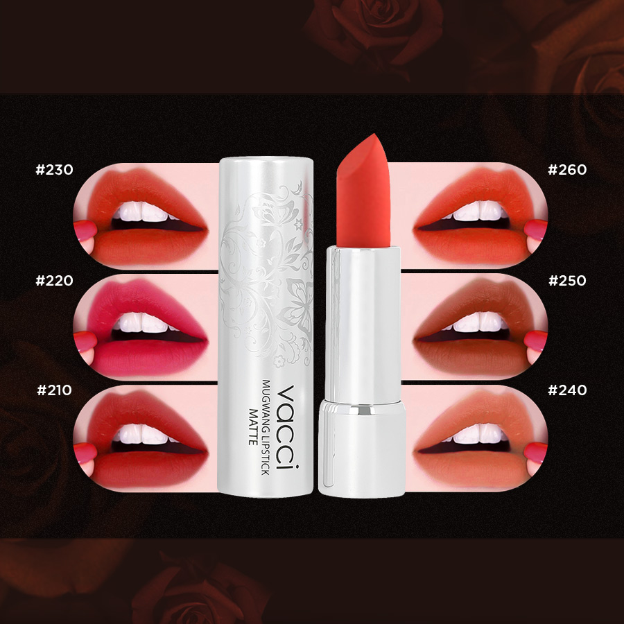 Son Nhung Lì Cao Cấp Vacci Mugwang Lipstick Matte
