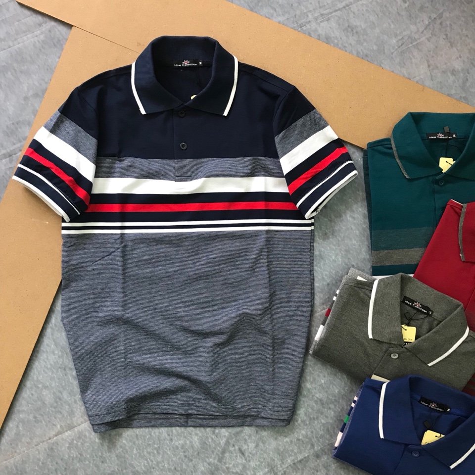Áo Thun Có Cổ Sọc Ngang | So sánh giá từ Shopee Lazada Sendo Tiki mới nhất 22 ÁO THUN NAM CÓ CỔ SỌC NGANG NEW BO VIỀN CAO CẤP - FORMEN SHOP - FMPS054