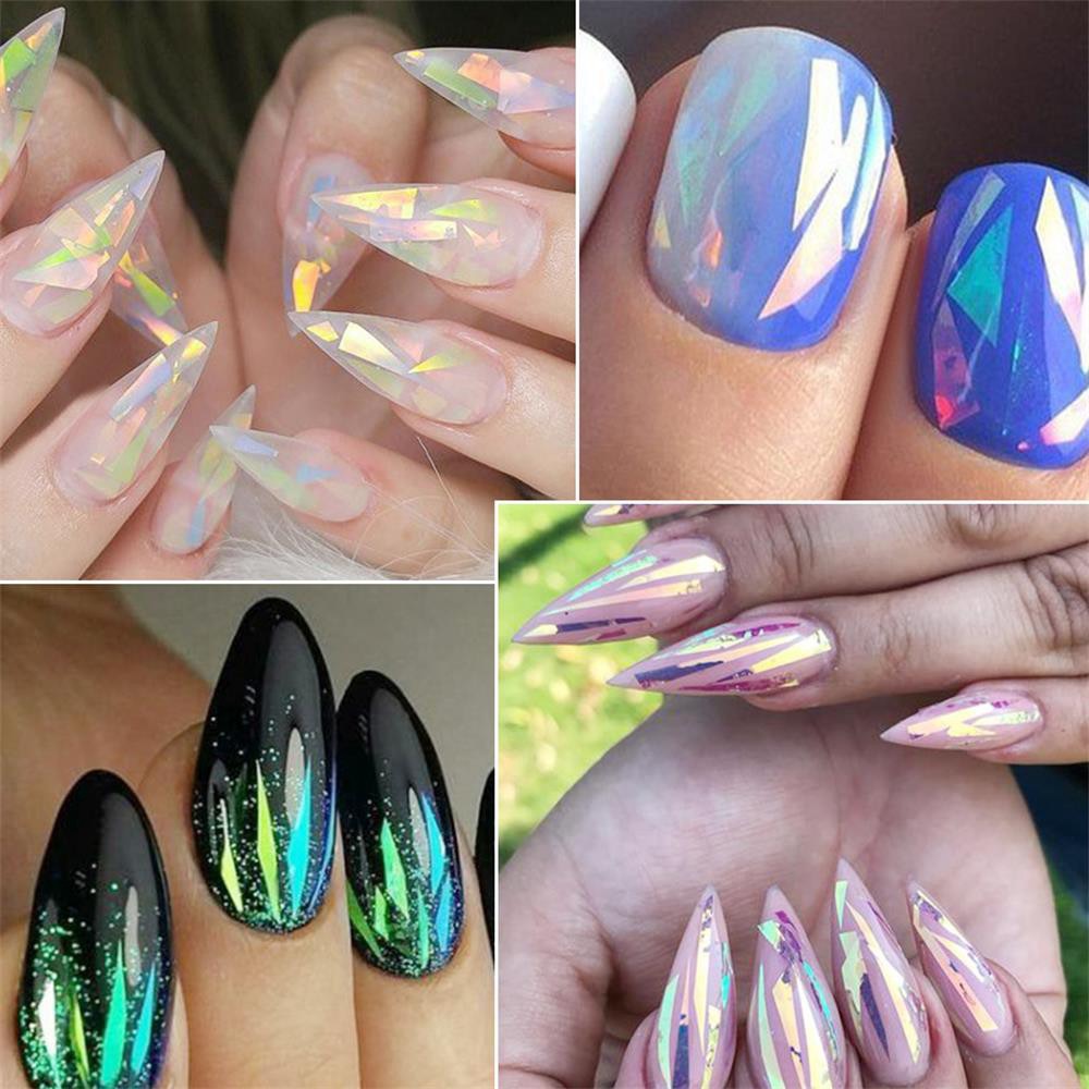 Giấy Bóng Kiếng Trang Trí Móng 3D ,Set 3 hũ - Mini Nails