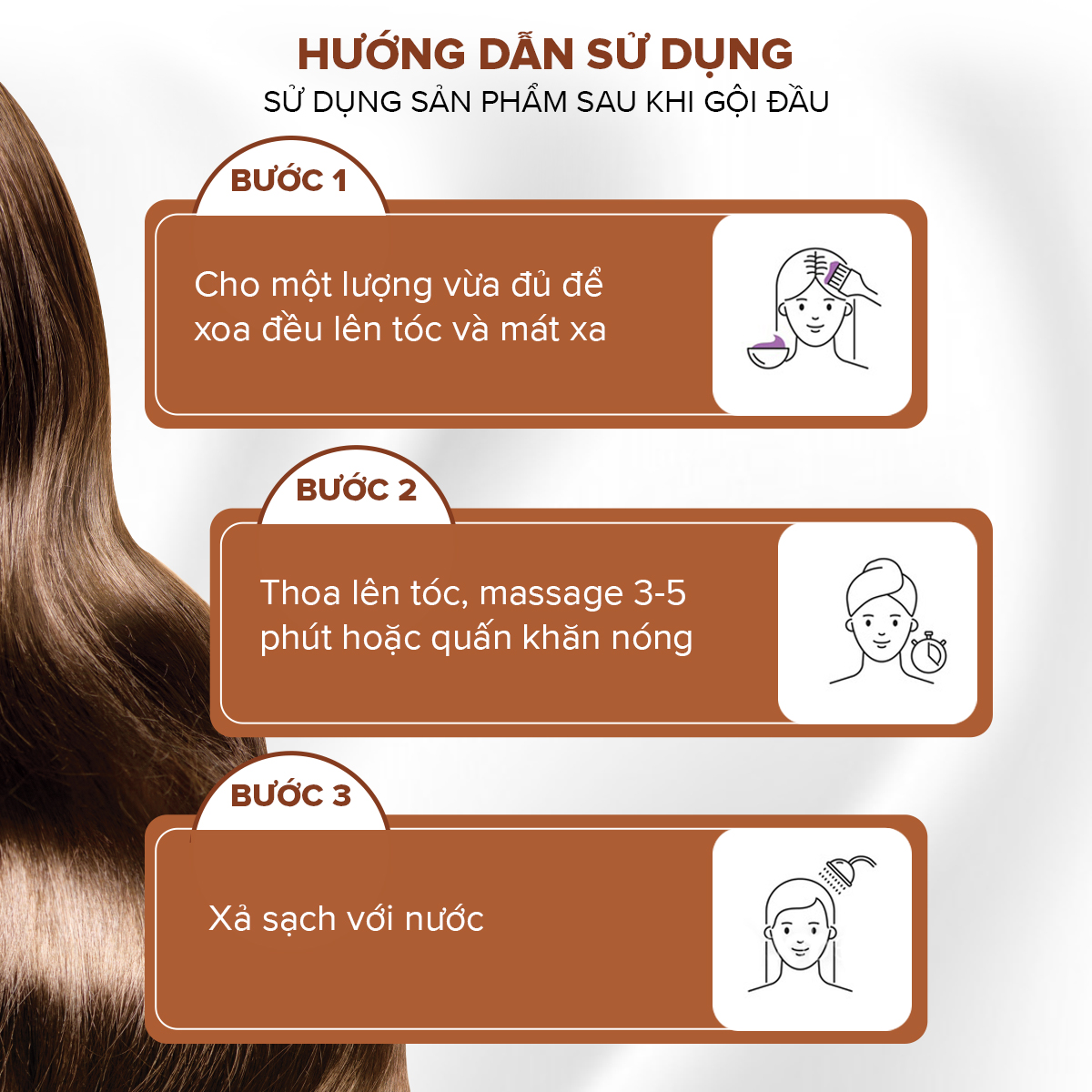 Mặt nạ ủ tóc SOCOLA (Chocolate) NÂU 110g VEDETTE dành cho tóc nhuộm