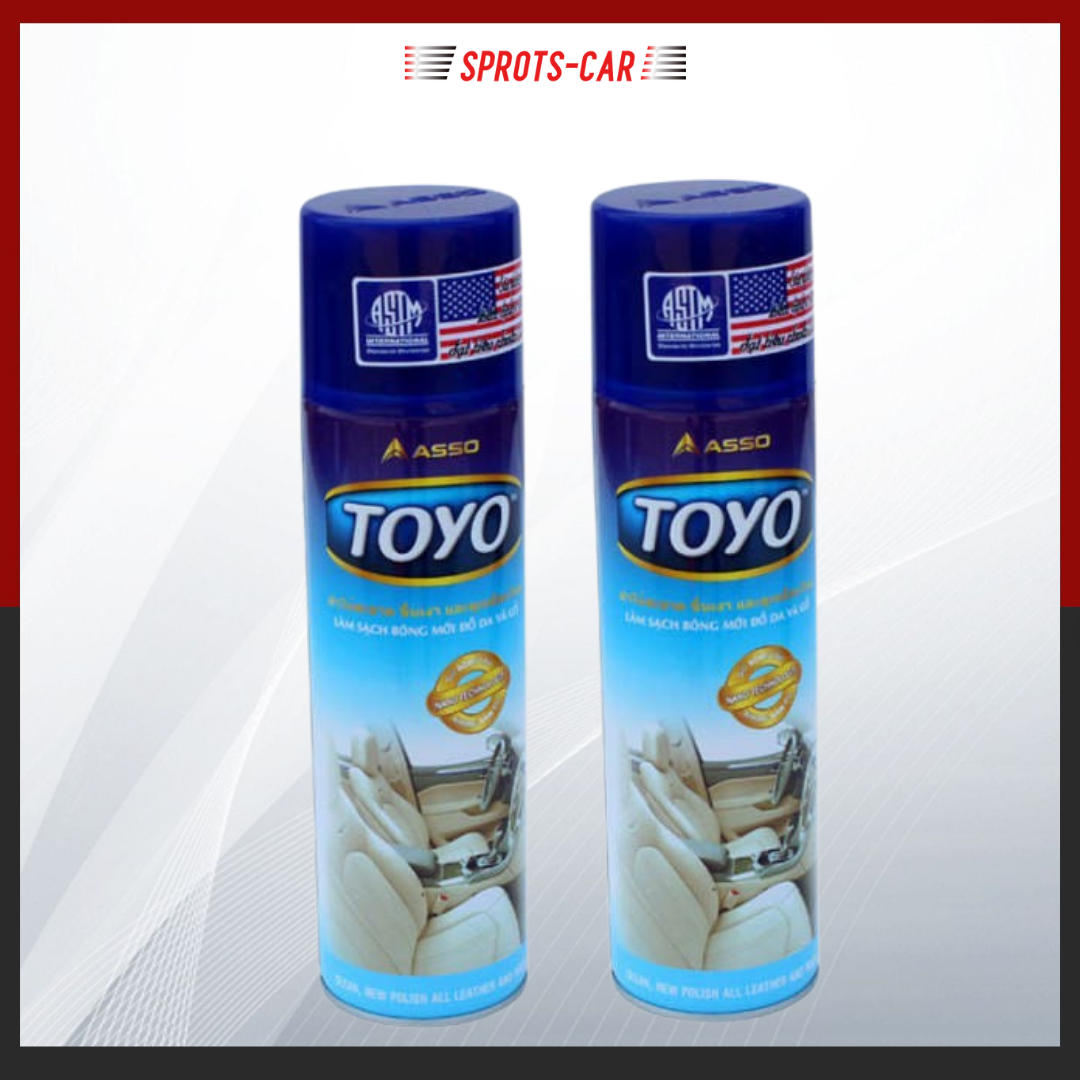 Chai xịt bóng xe máy toyo asso 500ml - bình xịt nhựa nhám - bình xịt gỗ - bình xịt bóng da và nội thất otô - kivo