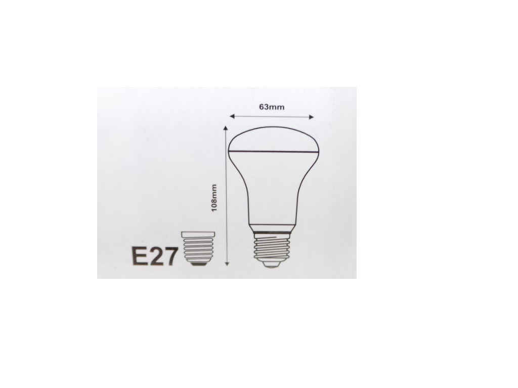 Bóng đèn led Búp R63 8W E27