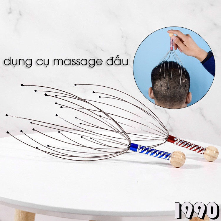 [HCM]Cây Massage Đầu Bạch Tuộc Thư Giãn Head Massager