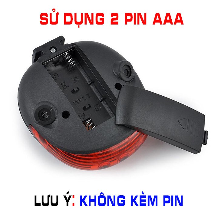 Combo đèn chiếu hậu laser và đèn chiếu sáng có còi xe đạp