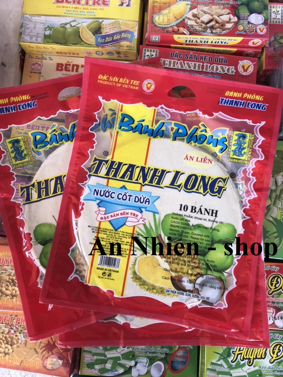 Bánh phồng sữa Thanh Long béo nước cốt dừa