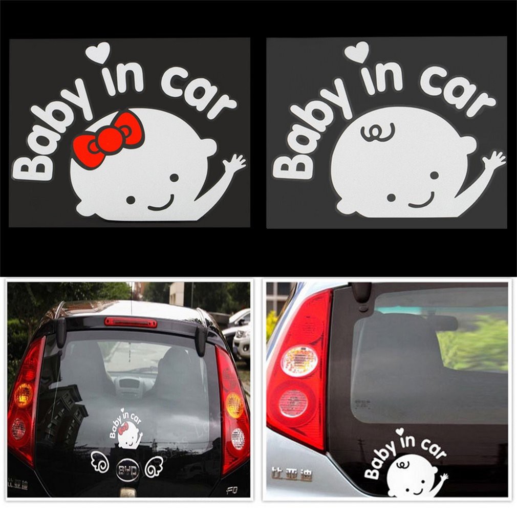 Tem Dán Ô Tô Baby In Car Girl -Tem Dán Trang Trí Ô Tô