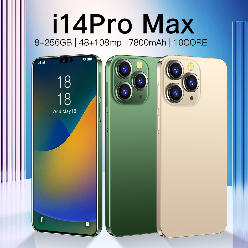 I14 Pro Max Chính Hãng 100 điện thoại 8256GB di động 6.8 inch Full HD ...
