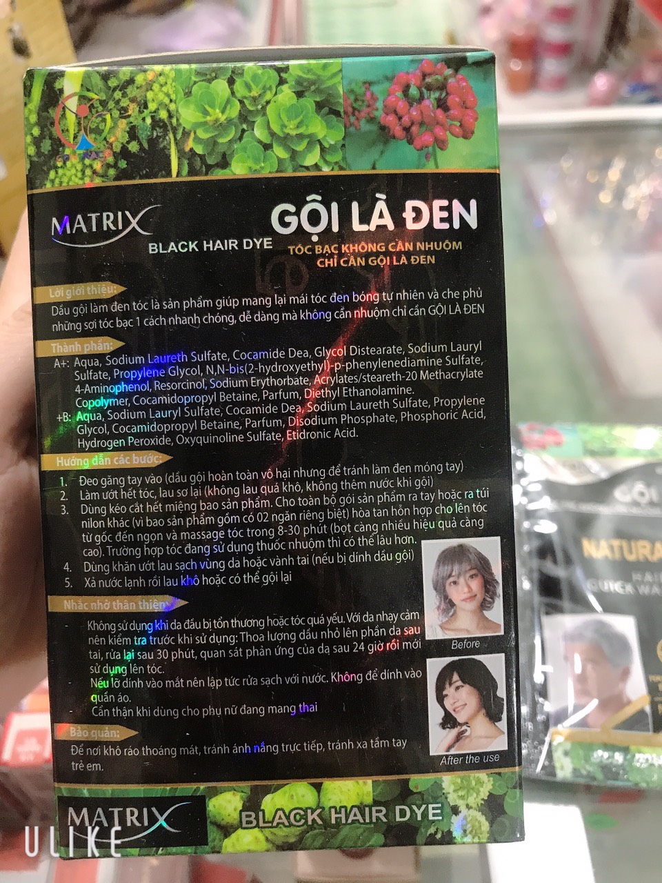 gói gội là đen phủ được tóc bạc MATRIX  1 gói 25ml