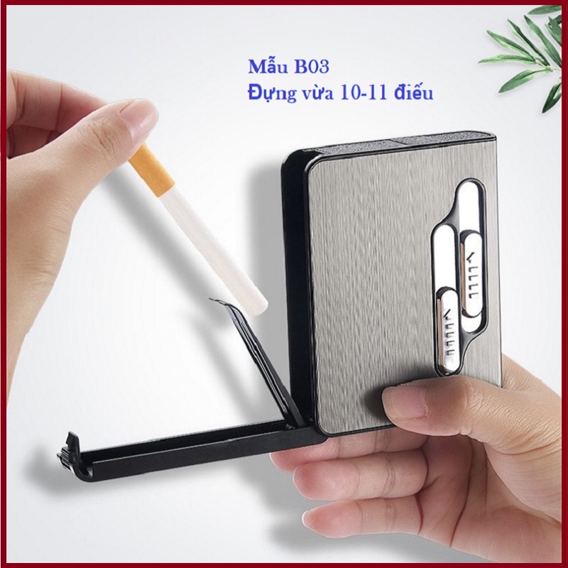Hộp Đựng Thuốc Lá Đa Năng Bề Mặt Chống Nước Dùng Pin Sạc