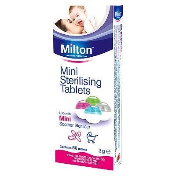 Hộp tiệt trùng Milton mini date mới dùng tiệt trùng cho cốc nguyệt san và đồ dùng trẻ em (50 viên)