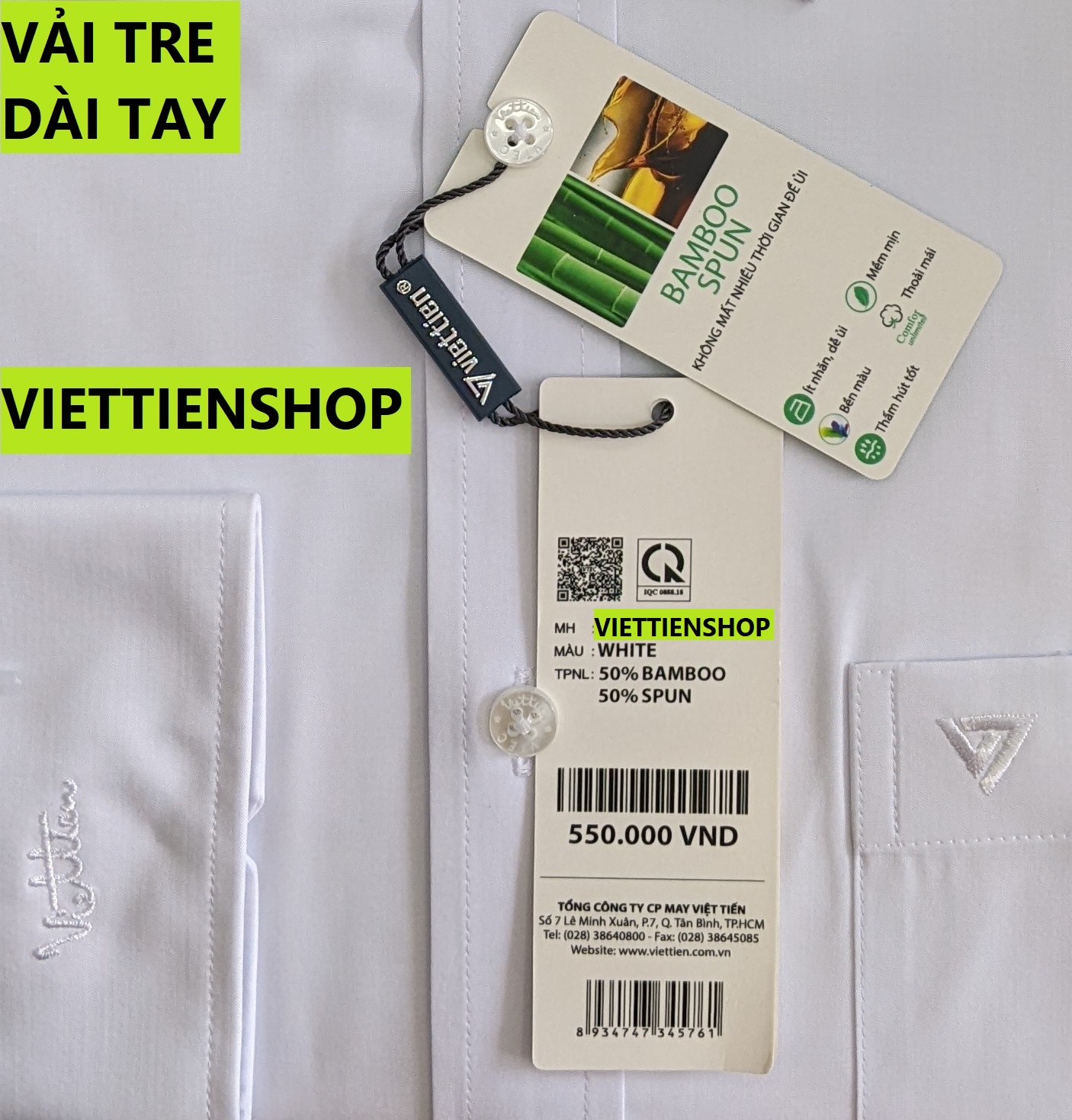 Shirt Vietnam advanced long-sleeve white
