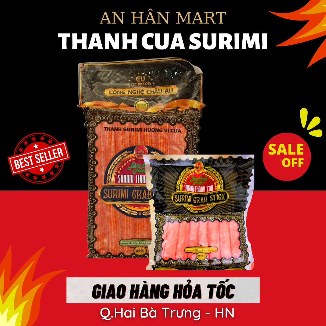 Thanh Cua Surimi Liên Anh thả lẩu, trộn salad, cuộn gimbab