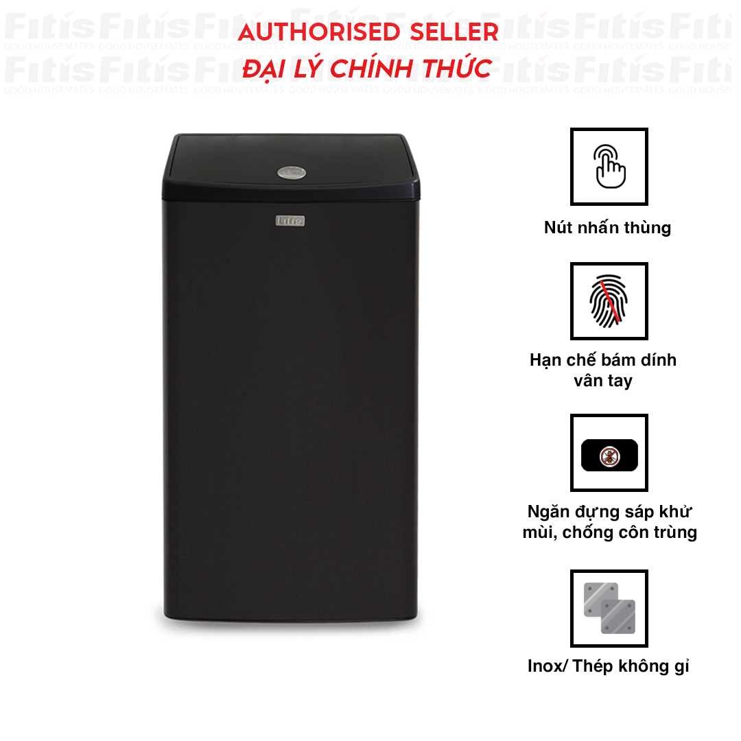 Thùng rác Fitis Mega Nhấn - 40L