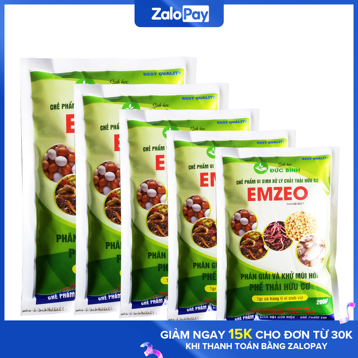 Combo 5 Gói Chế Phẩm EMZEO Khử Mùi Hôi