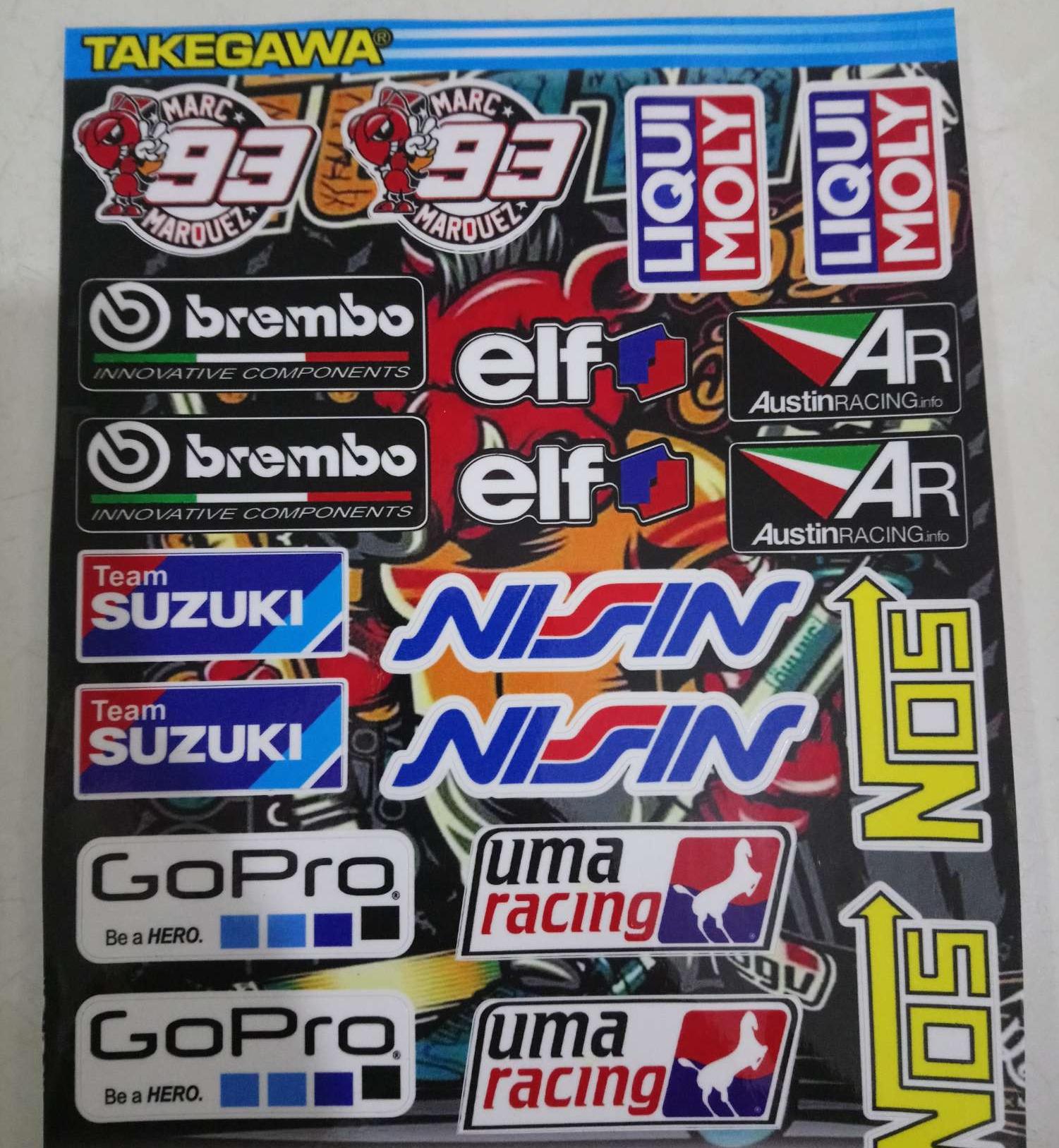 Tem tấm logo dán xe mấy trọn bộ 18x25cm