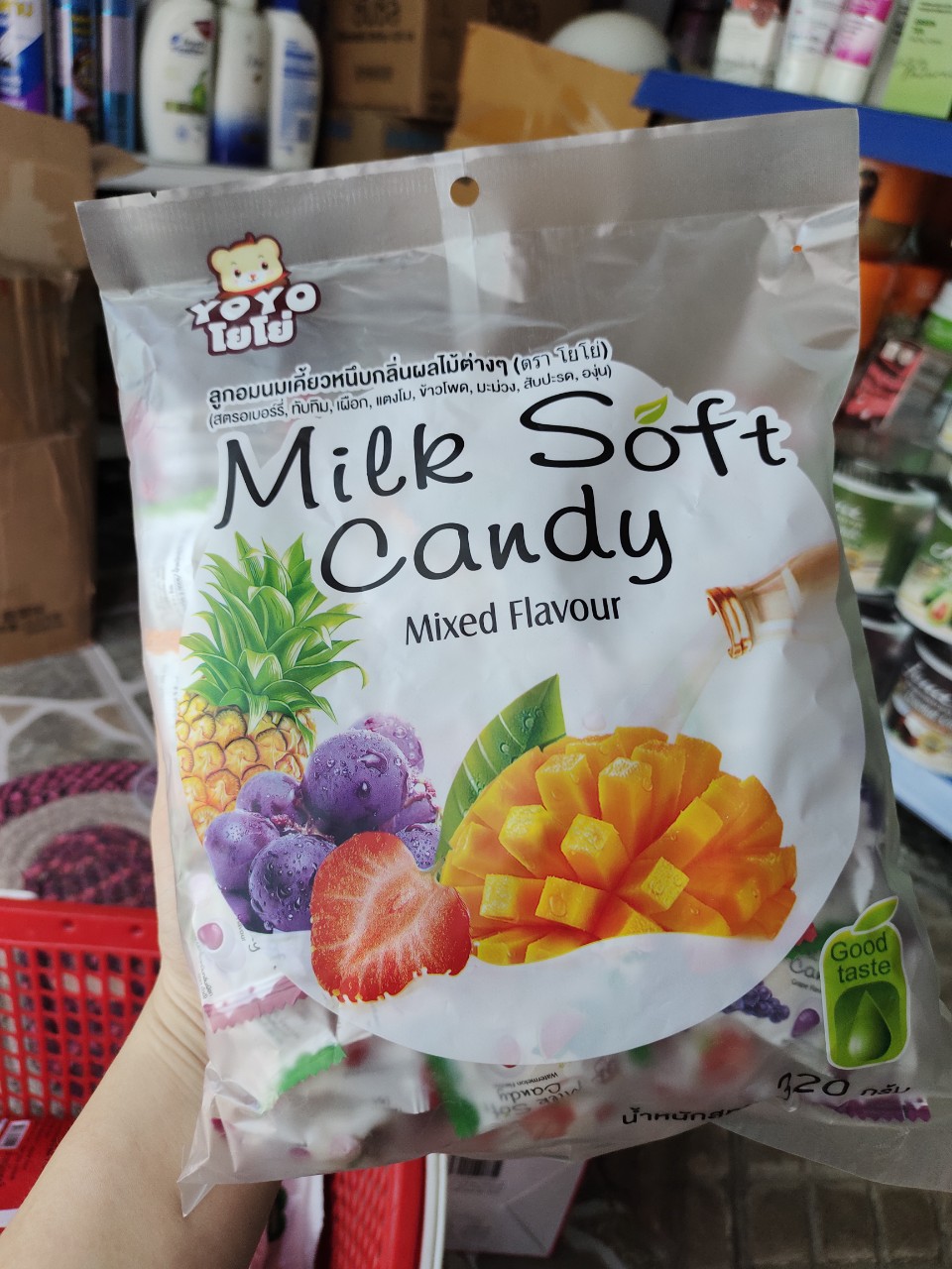 [HCM]Kẹo mềm nhân trái cây Milk Soft Candy Mixed Flavour 320g