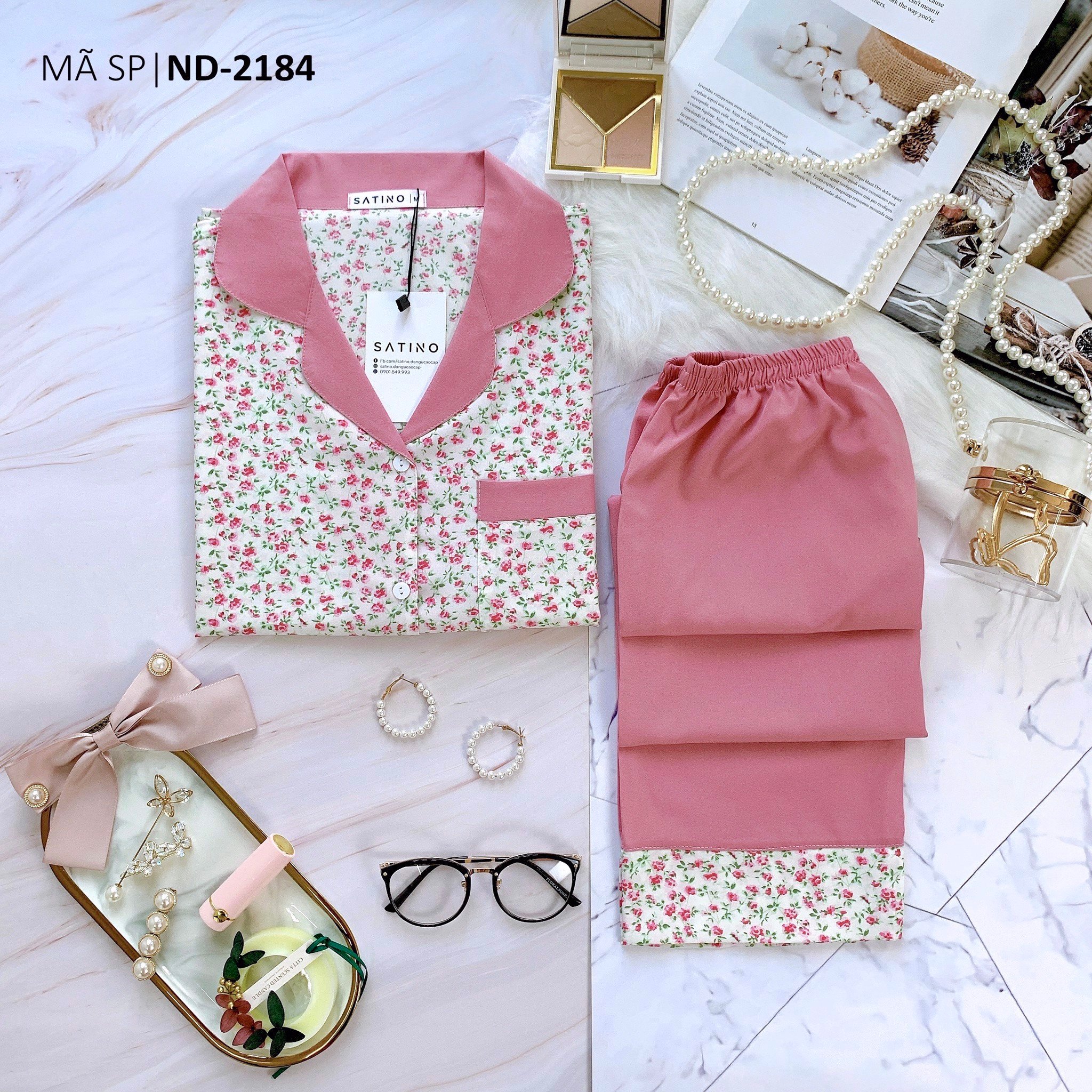[COMBO 3 BỘ 499K] Pijama TNQD - Jessie White