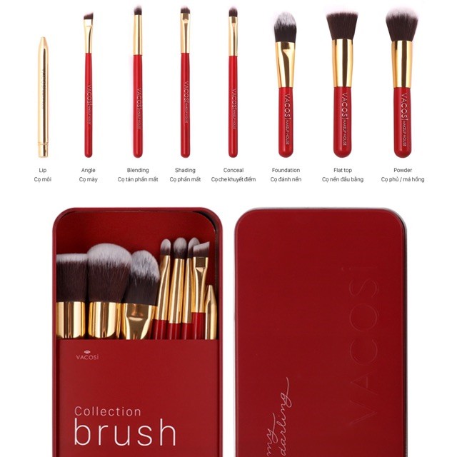 Vacosi My Darling Travel Brush Set 8 PCS BC24