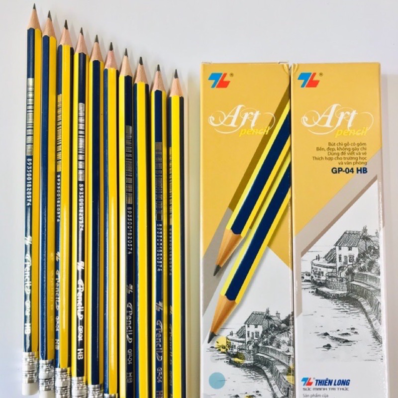 Hộp 10 cây bút chì gỗ thiên long hb gp-04