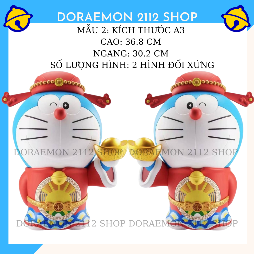 2 HÌNH DÁN DORAEMON CHIÊU LỘC KÍCH THƯỚC A3 A4