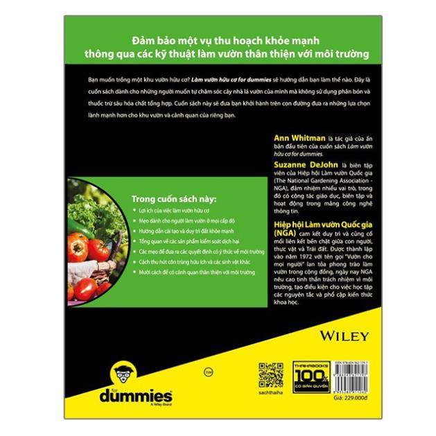 Sách - Làm vườn hữu cơ for Dummies