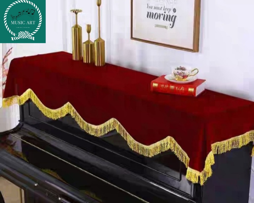 Khăn phủ đàn Piano Nhung