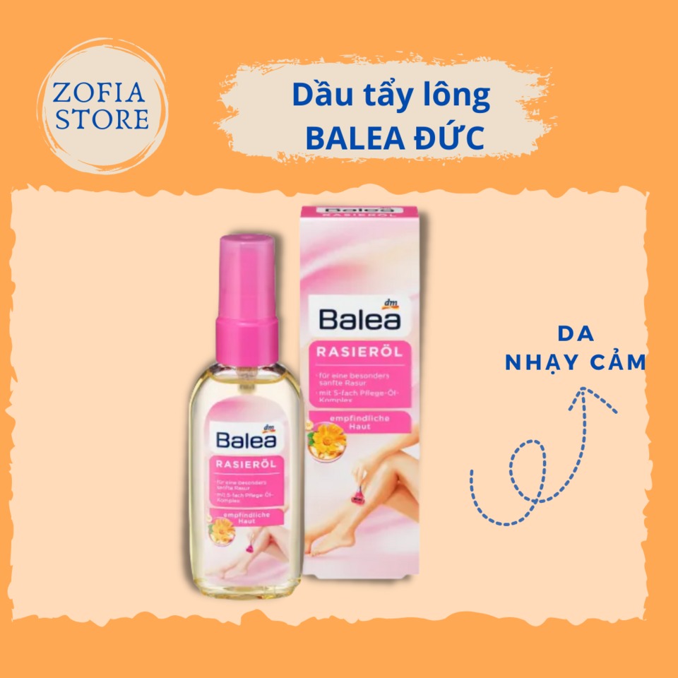 [Che tên] Dầu làm sạch và dưỡng da sau wax lông Balea