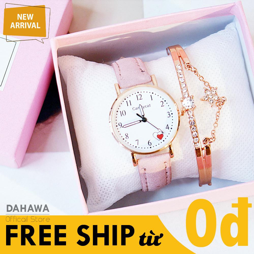 Đồng Hồ Quartz Thời Trang Nữ Candycat C82, Mặt Tròn Số Đơn Giản, Họa Tiết Trái Tim Siêu Dễ Thương, Dây Da Nhung Siêu Bền Bỉ, Chống Nước Sinh Hoạt, 5 Màu Lựa Chọn (Bảo Hành 6 Tháng)