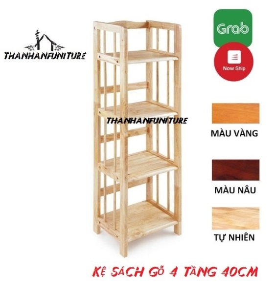 [HCM]Kệ sách gỗ 40cm - 4 tầng ThanhAnFuniture