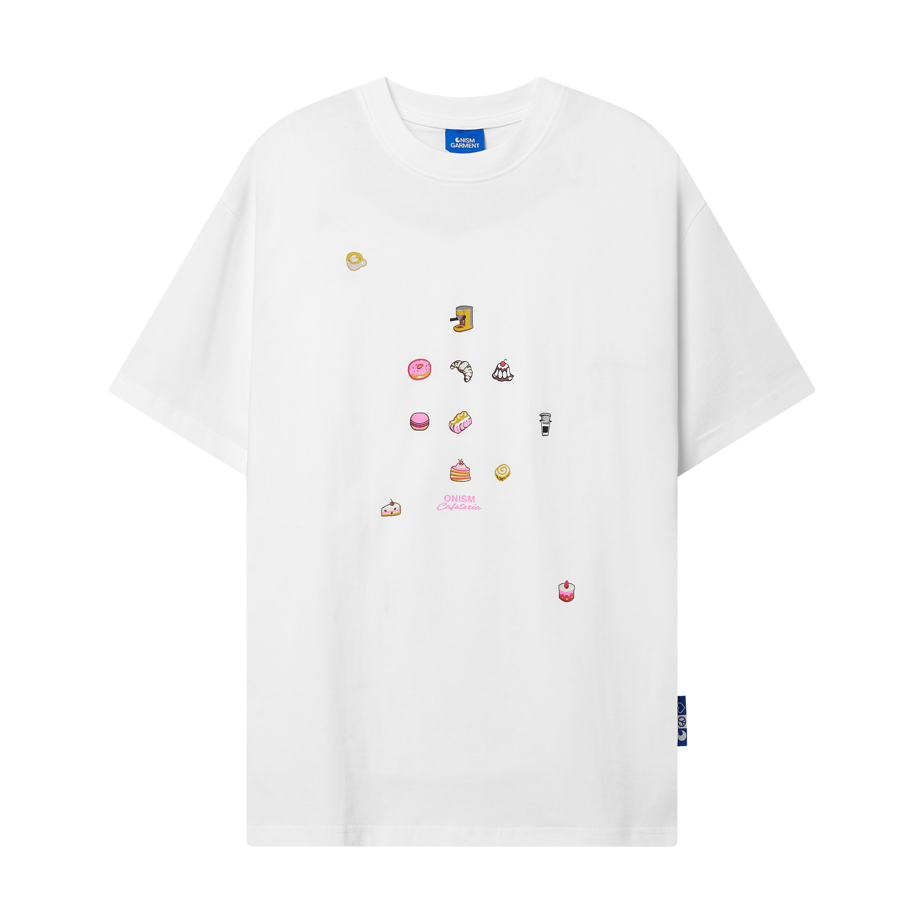 Áo thun unisex Cafeteria màu trắng - Basic tee Onism