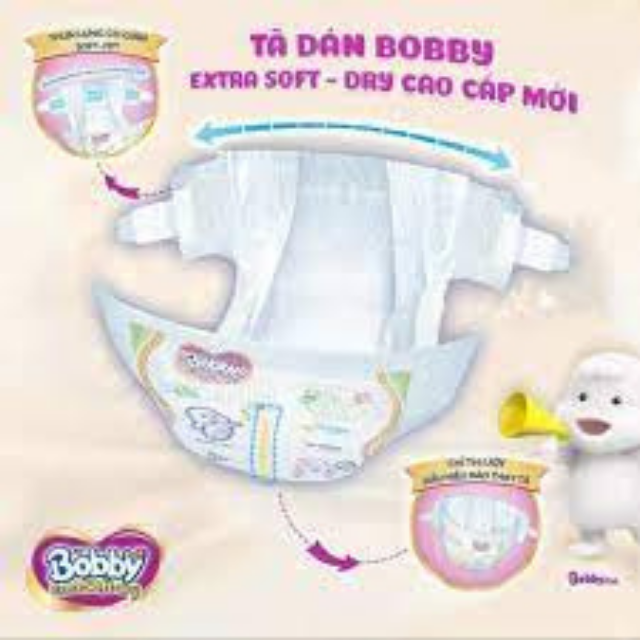 [HCM][TẶNG GỐI ÔM BÚT CHÌ] Có Đủ Size Bỉm/Tã Dán Bobby Vàng Siêu Mềm L58 (HSD:T11/2022-2023)