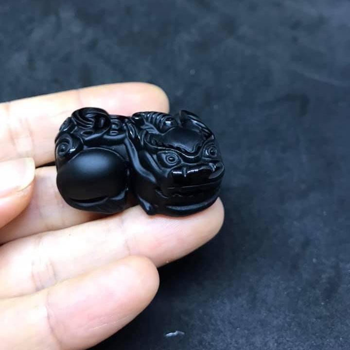 [HCM]TỲ HƯU ĐÁ NÚI LỬA OBSIDIAN - HÀNG VIP- TẶNG KÈM DÂY ĐEO