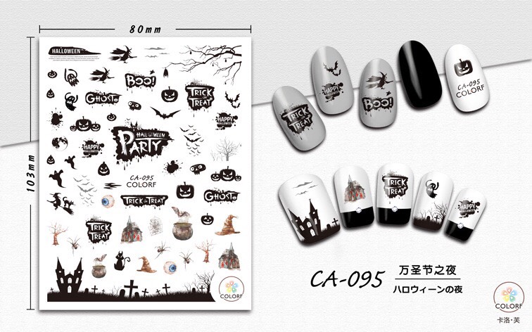 STICKER DÁN MÓNG CHỦ ĐỀ HALOWEEN